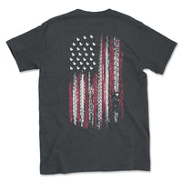 American Flag Tread Duck Themed Tee Shirt - Goats Trail