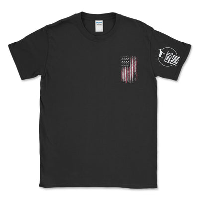 American Flag Tread Duck Themed Tee Shirt - Goats Trail Off-Road Apparel Company