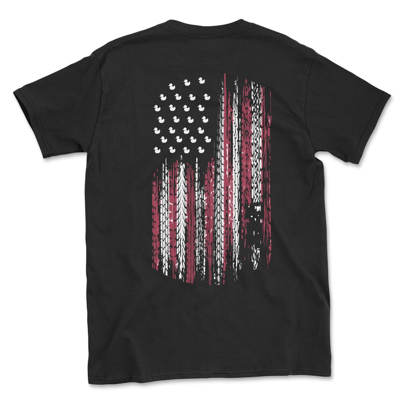 American Flag Tread Duck Themed Tee Shirt - Goats Trail