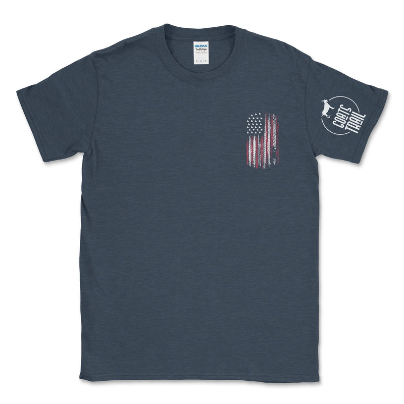 American Flag Tread Duck Themed Tee Shirt - Goats Trail