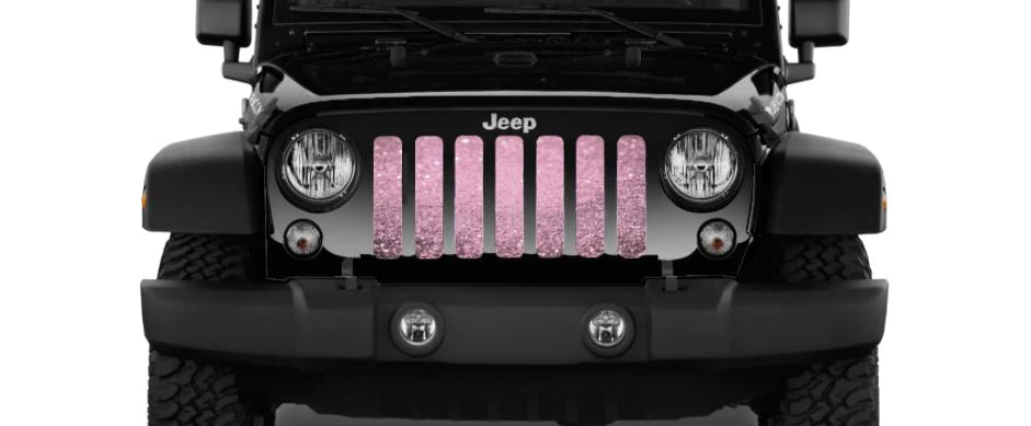 Baby Pink Sparkle Jeep Grille Insert - Goats Trail Off-Road Apparel Company