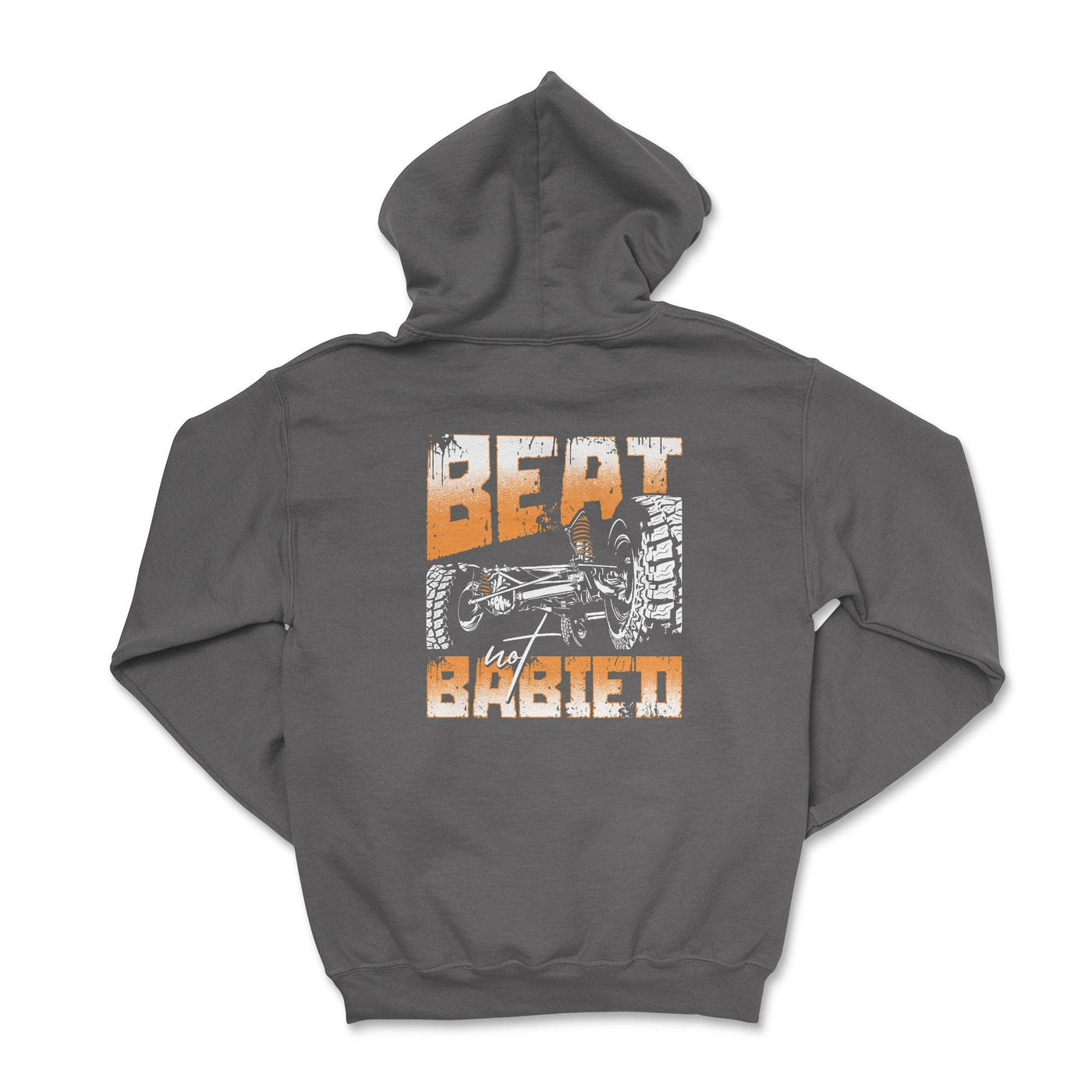 Beat Not Babied Hoodie Charcoal / Small Hooded Sweatshirt