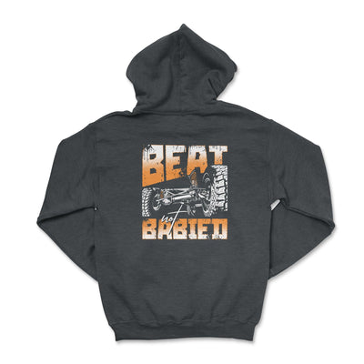 Beat Not Babied Hoodie Dark Heather / Small Hooded Sweatshirt
