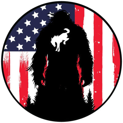 Bigfoot American Pride Flag Tire Cover-Jeep, Bronco, RV Campers - Goats Trail Off-Road Apparel Company