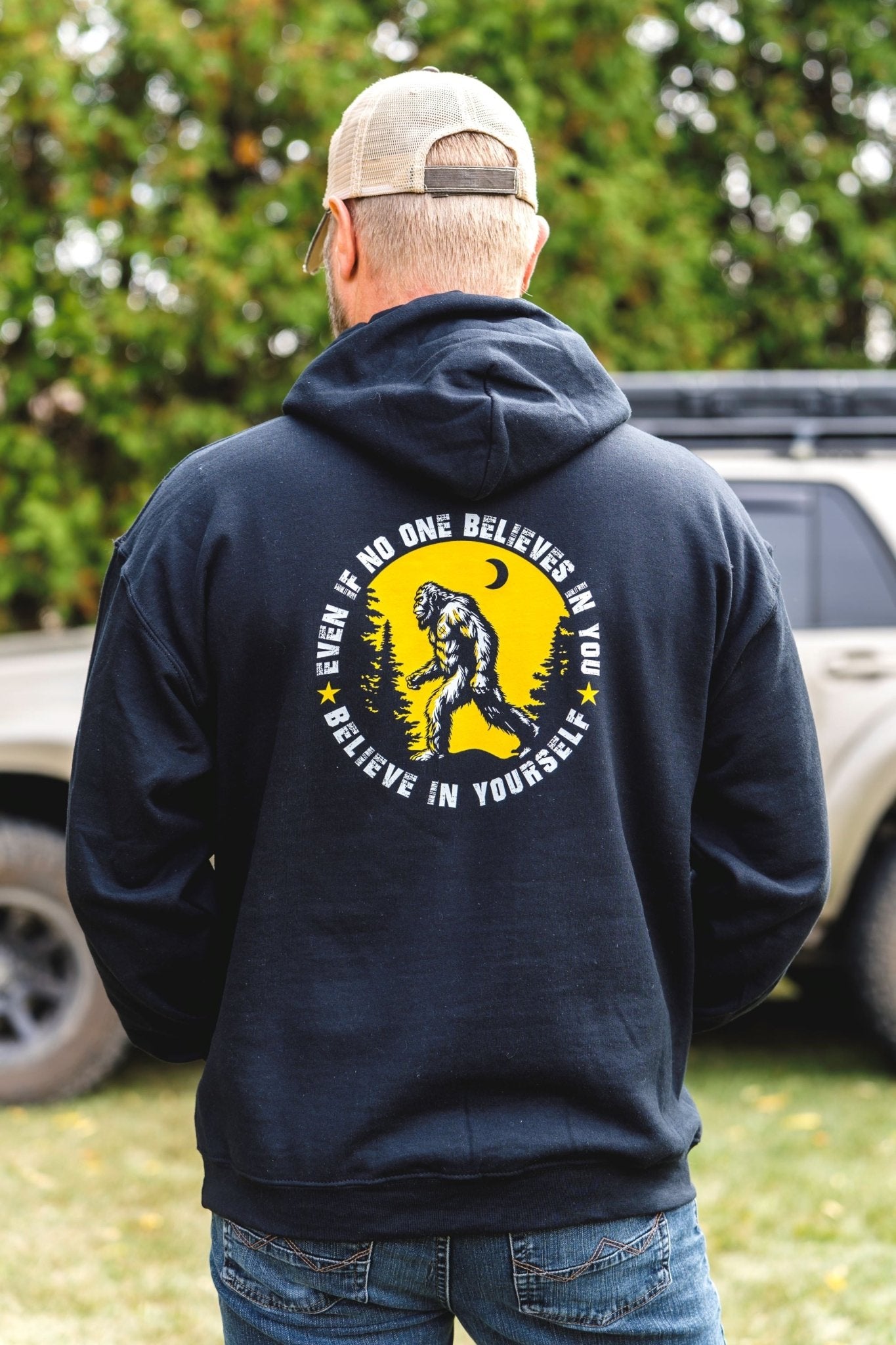 Bigfoot Believe in Yourself Hoodie - Goats Trail Off-Road Apparel Company