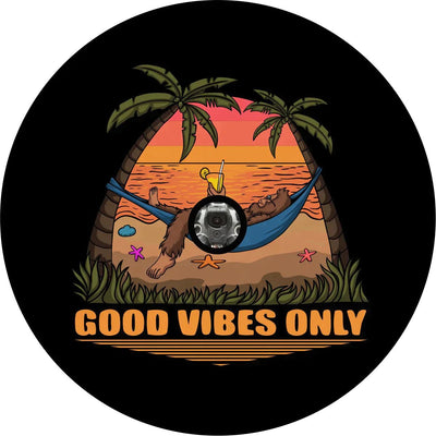 Bigfoot Good Vibes Only Spare Tire Cover - Goats Trail