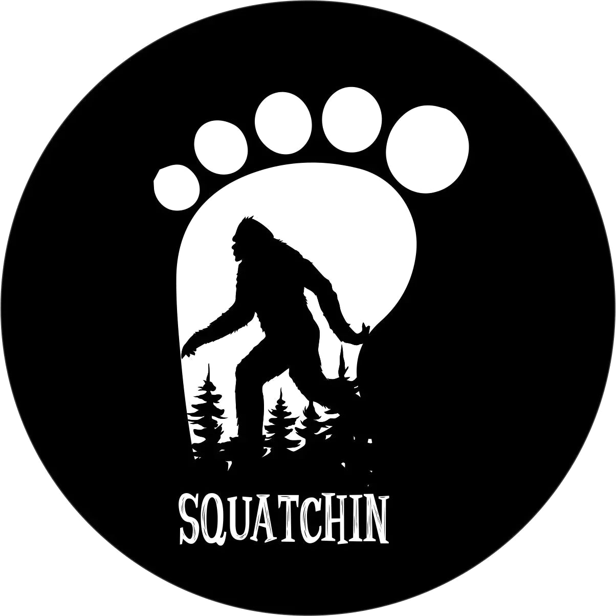 Bigfoot Squatchin' Footprint Spare Tire Cover - Goats Trail