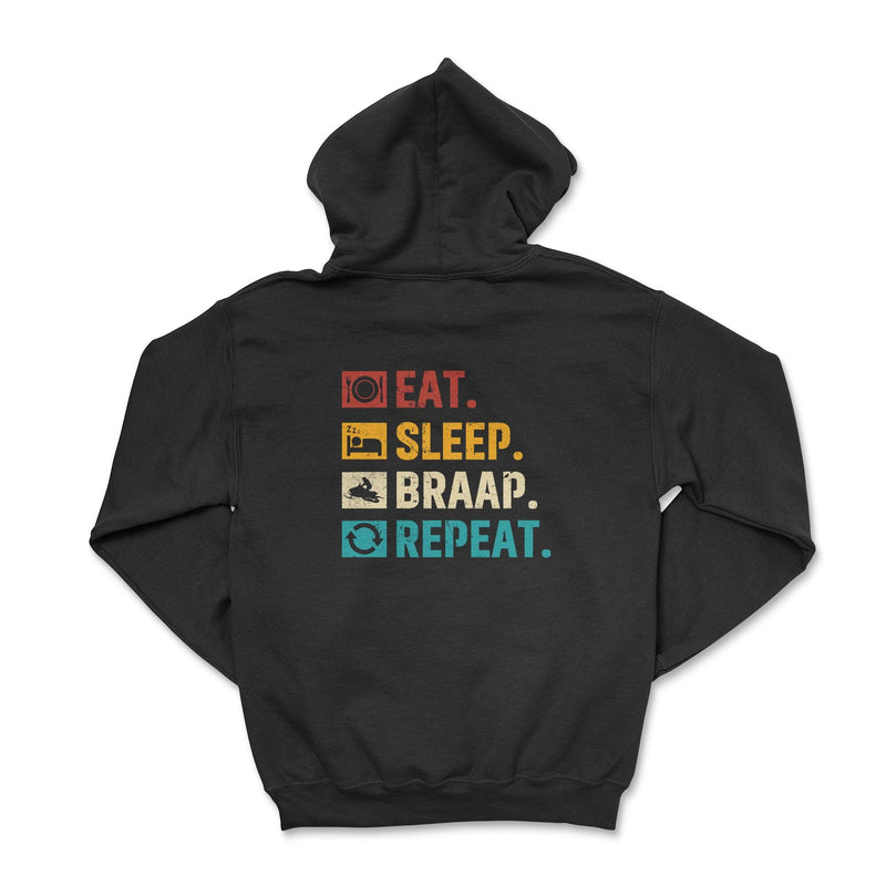 Black Gildan Snowmobile Zip - Up Hoodie - Goats Trail