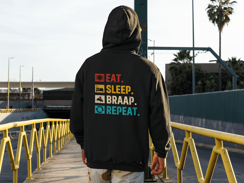 Black Gildan Snowmobile Zip - Up Hoodie - Goats Trail