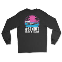 Black Long - Sleeve SENDIT Retro Tee - Goats Trail