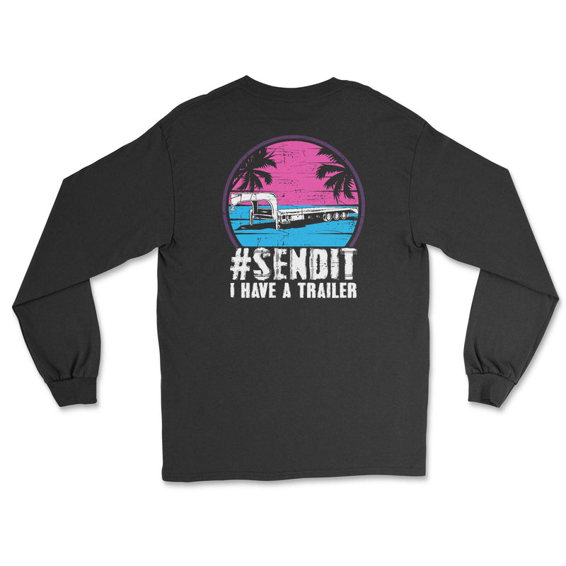 Black Long - Sleeve SENDIT Retro Tee - Goats Trail