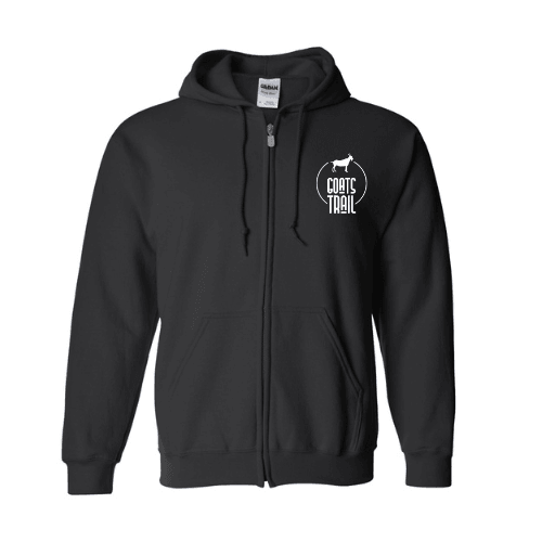 Black Zip-Up Funny SXS Hoodie - Goats Trail