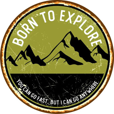 Born to Explore Spare Tire Cover - Goats Trail