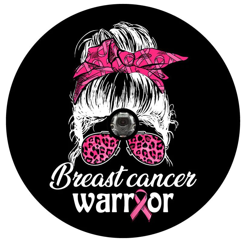 Breast Cancer Warrior Spare Tire Cover - Goats Trail