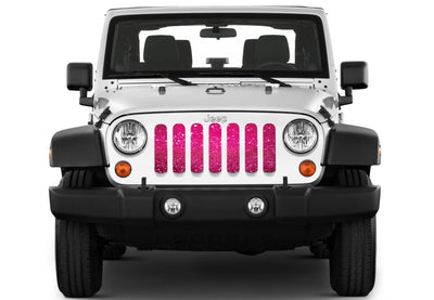 Bright Pink Sparkle Flex Jeep Grille Insert - Goats Trail