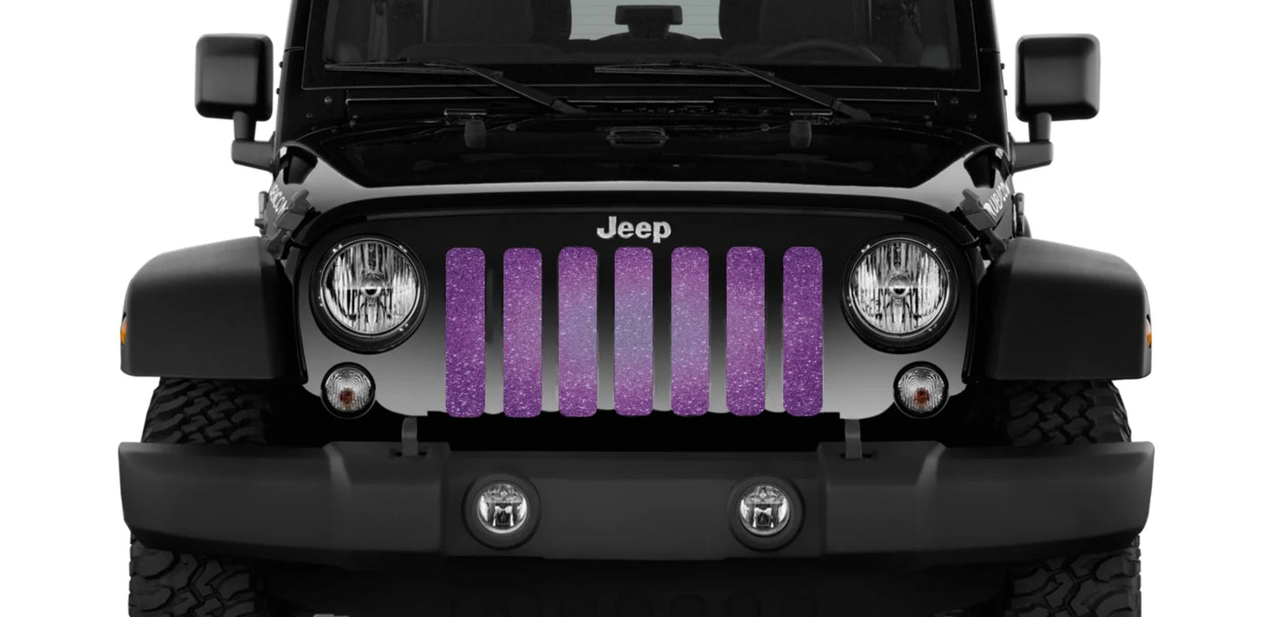 Bright Purple Sparkle Flex Jeep Grille Insert - Goats Trail