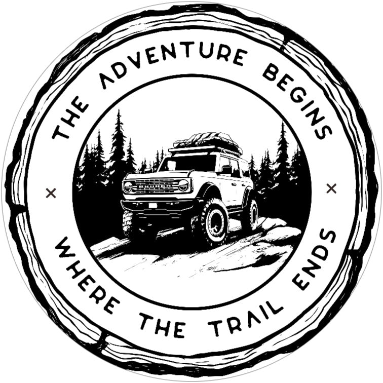 Bronco Adventure Circle Sticker-GOAT Mode - Goats Trail Off-Road Apparel Company