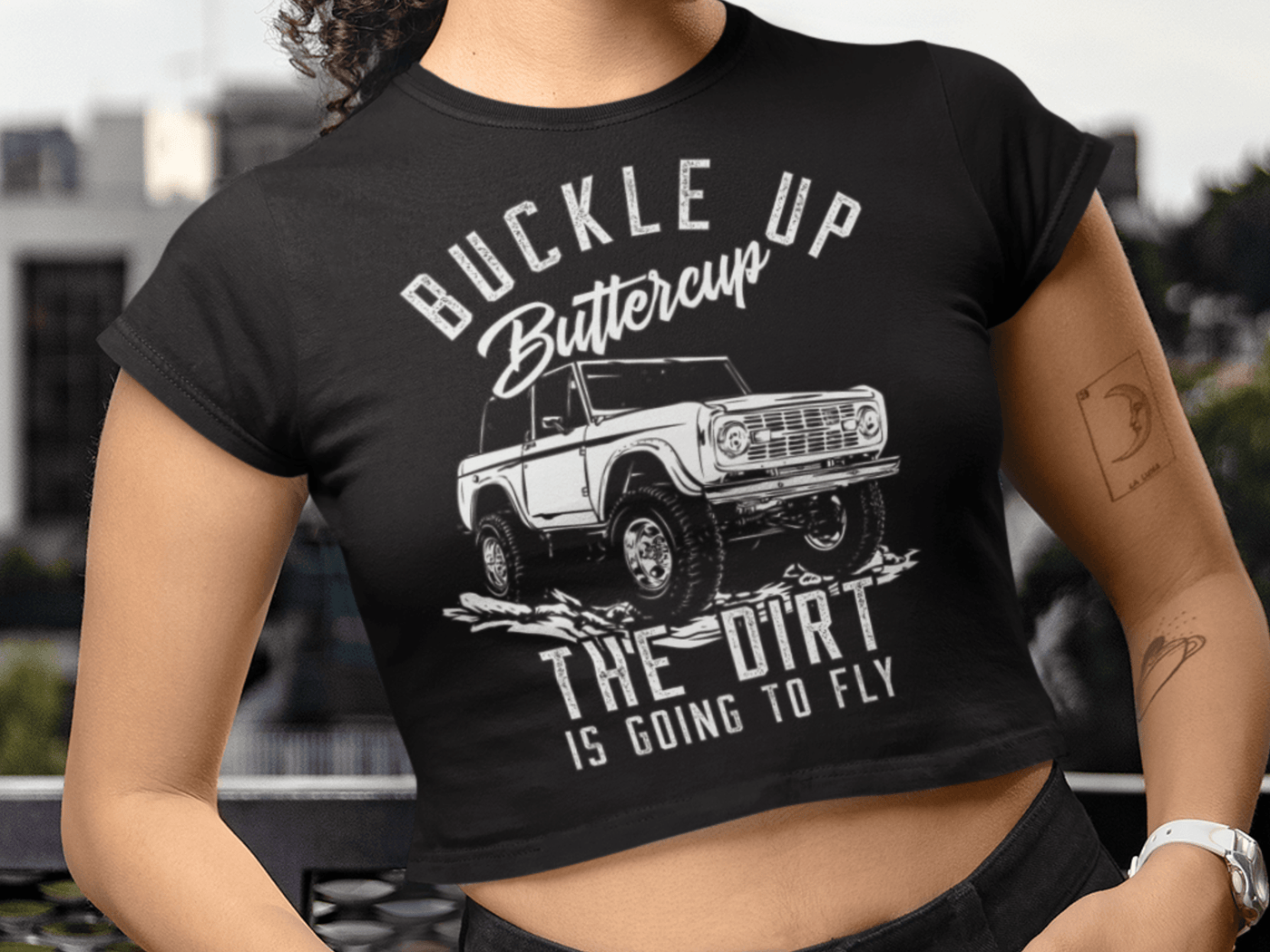 Bronco Buckle Up Buttercup Crop Top - Goats Trail