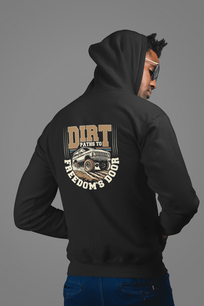 Bronco Dirt Roads Lead to Freedom Hoodie - Goats Trail Off-Road Apparel Company