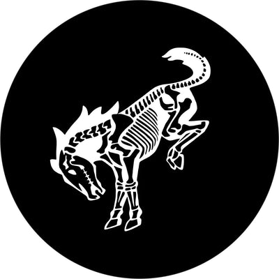 Bronco Horse Skeleton Spare Tire Cover - Goats Trail Off-Road Apparel Company