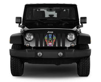 Colorful Sugar Skull Grille Insert - Goats Trail