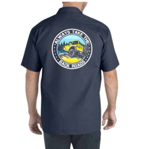 Dickies Navy Always Take the Back Roads Work Shirt - Goats Trail