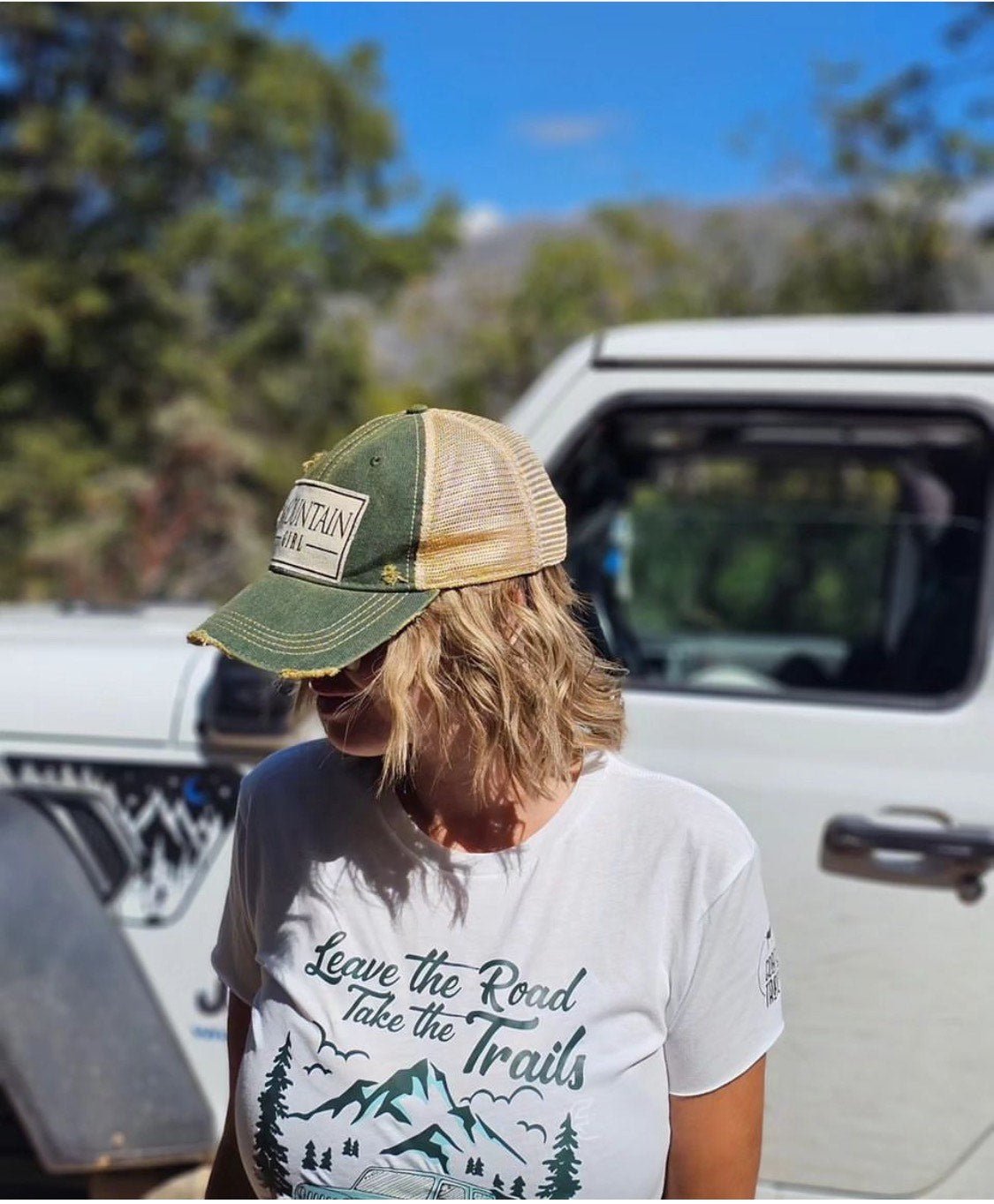 Distressed Mountain Girl Hat - Goats Trail Off-Road Apparel Company