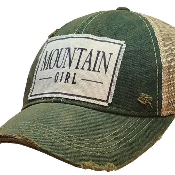 Distressed Mountain Girl Hat - Goats Trail