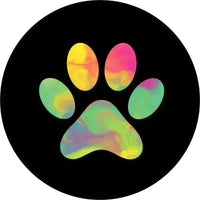Dog Paw Tie Dye Print for Jeep, Bronco, RV, Camper - Made in the USA - Goats Trail