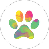 Dog Paw Tie Dye Print for Jeep, Bronco, RV, Camper - Made in the USA - Goats Trail
