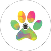 Dog Paw Tie Dye Print for Jeep, Bronco, RV, Camper - Made in the USA - Goats Trail