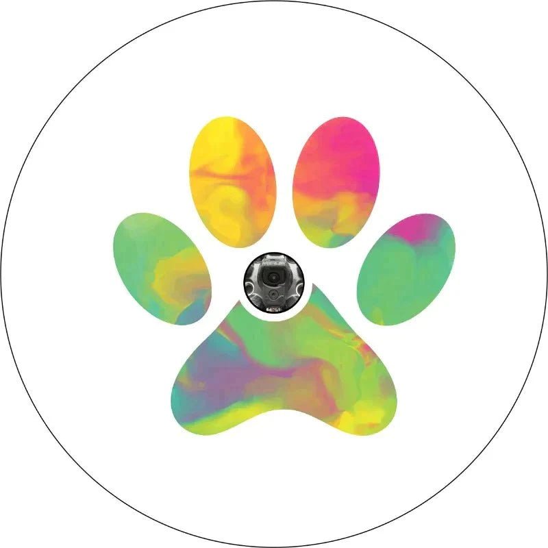 Dog Paw Tie Dye Print for Jeep, Bronco, RV, Camper - Made in the USA - Goats Trail