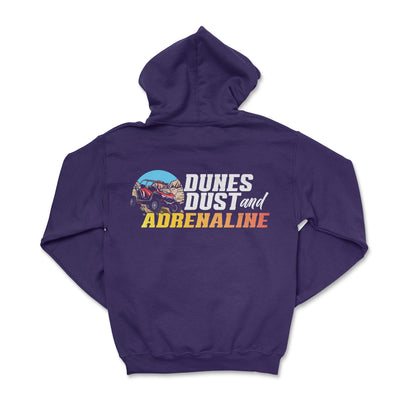 Dunes, Dust and Adrenaline UTV Off-Road Hoodie - Goats Trail Off-Road Apparel Company