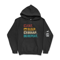 Eat. Sleep. Braap. Repeat Snowmobile Hoodie - Goats Trail