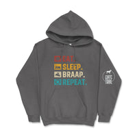 Eat. Sleep. Braap. Repeat Snowmobile Hoodie - Goats Trail