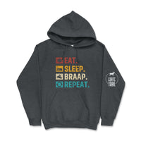 Eat. Sleep. Braap. Repeat Snowmobile Hoodie - Goats Trail