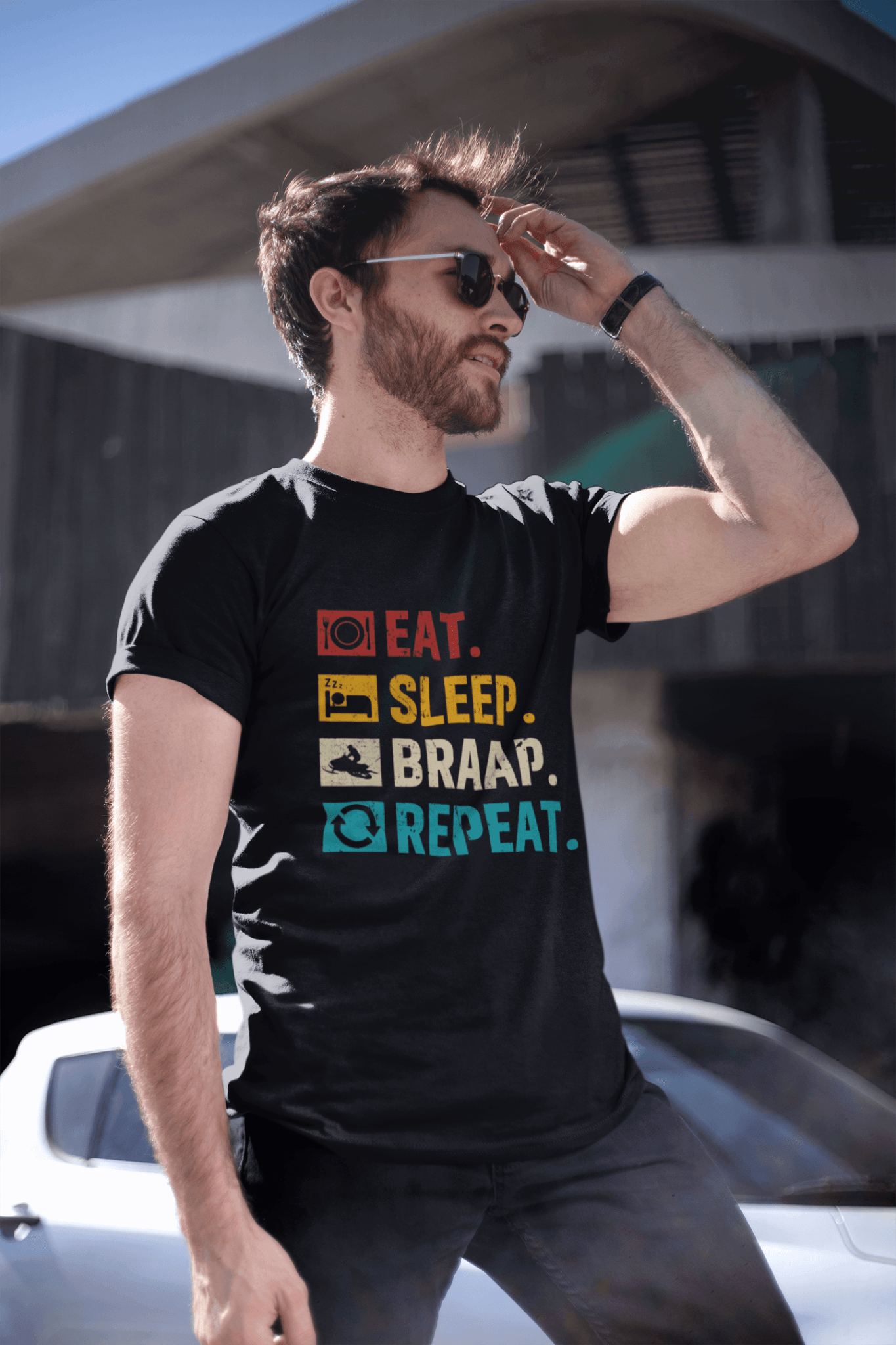 Eat, Sleep, Braap, Repeat T-shirt - Goats Trail