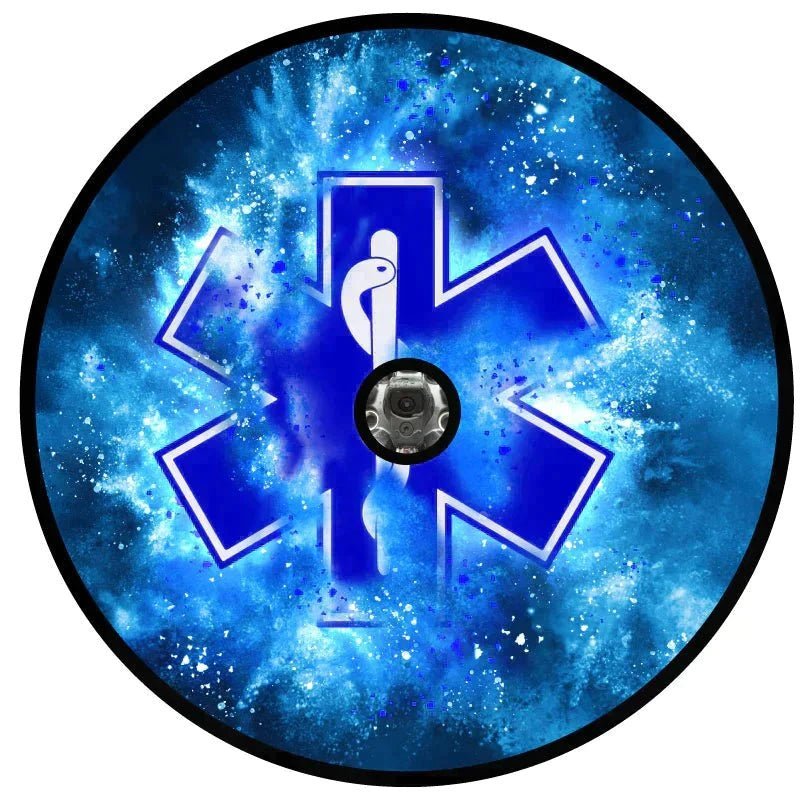 EMT - Paramedic Spare Tire Cover, Made in the USA, Marine - Grade Vinyl - Goats Trail