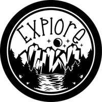 Explore Black & White Mountain Spare Tire Cover - Goats Trail