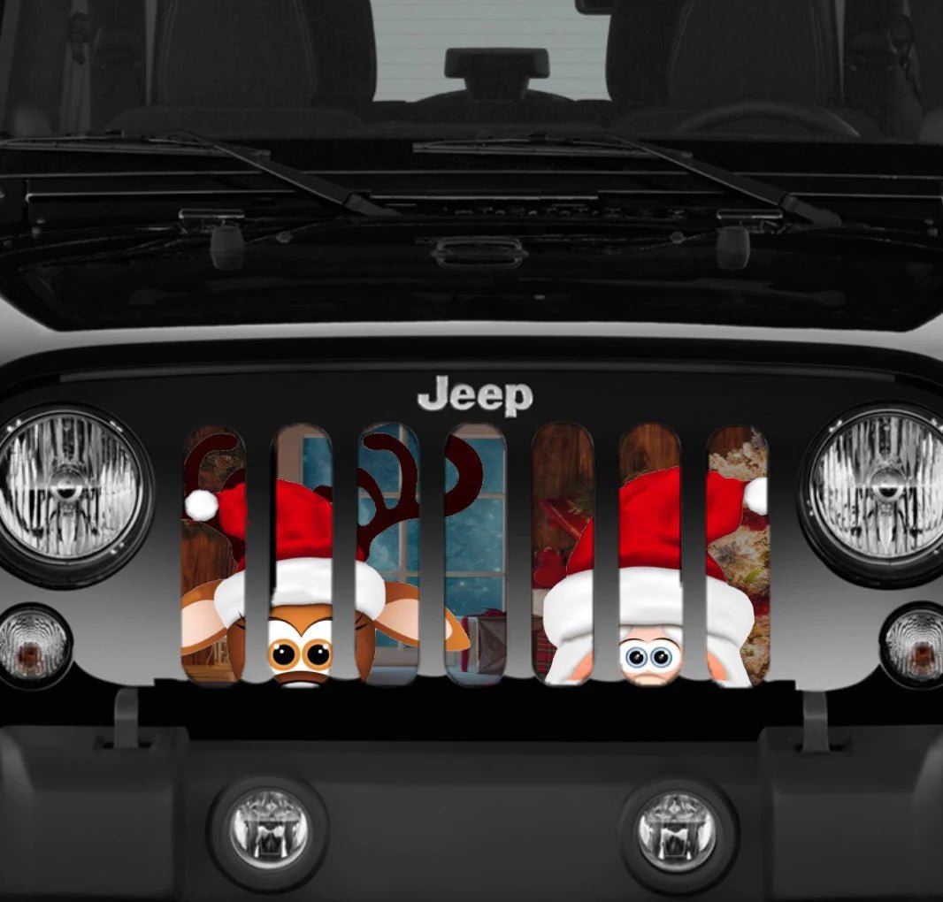 Festive Christmas Jeep Grille Insert - Goats Trail Off-Road Apparel Company