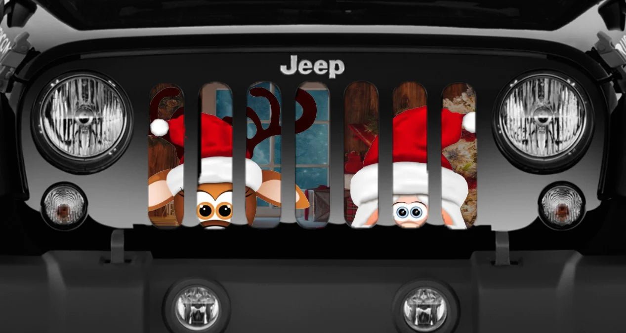 Festive Christmas Jeep Grille Insert - Goats Trail Off-Road Apparel Company