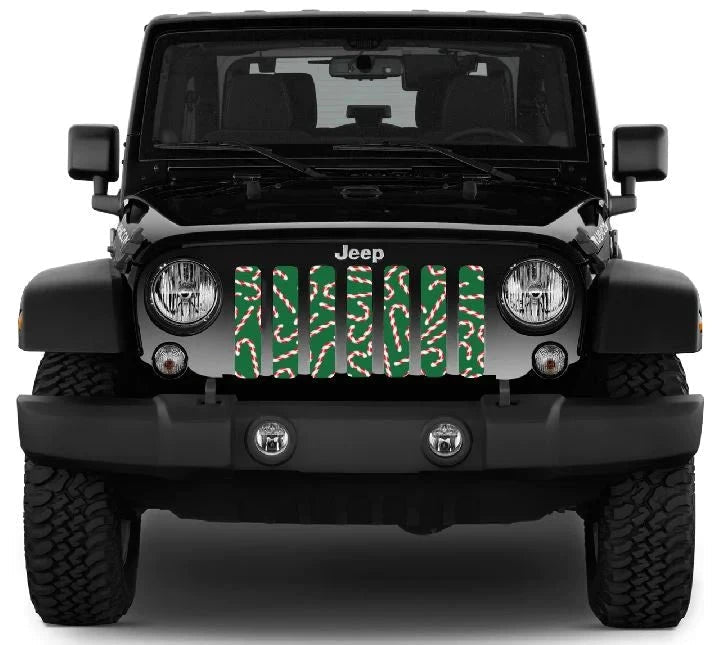 Festive Holiday Candy Cane Grille Insert - Goats Trail