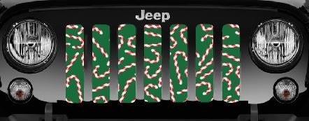 Festive Holiday Candy Cane Grille Insert - Goats Trail