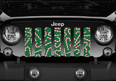 Festive Holiday Candy Cane Grille Insert - Goats Trail