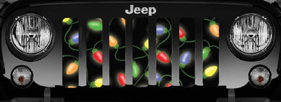 Festive Holiday Lights Jeep Grille Insert - Goats Trail Off-Road Apparel Company
