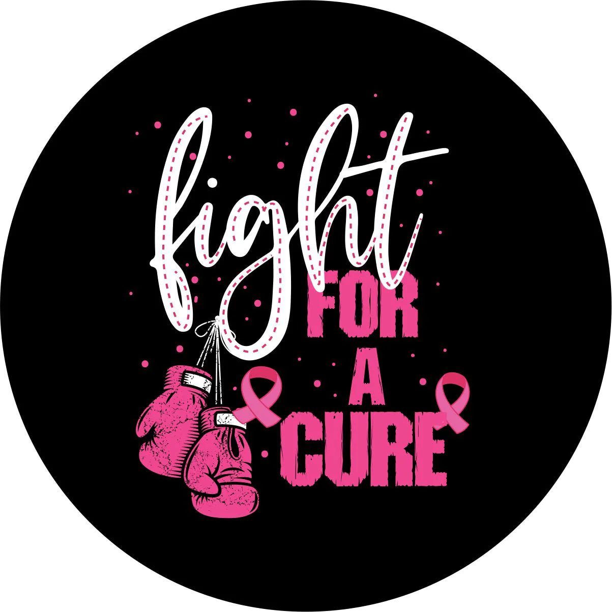Fight for a Cure Breast Cancer Spare Tire Cover - Goats Trail