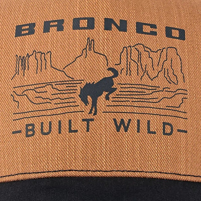 Ford Bronco Built Wild Distressed Canvas Trucker Hat - Goats Trail Off-Road Apparel Company