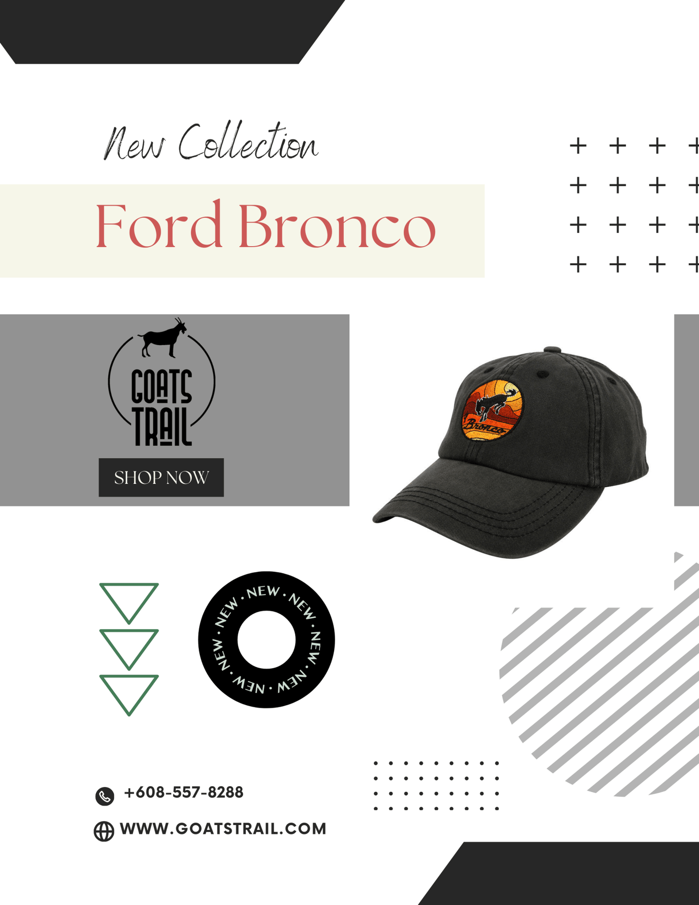 Ford Bronco Low-Profile Logo Hat - Goats Trail Off-Road Apparel Company