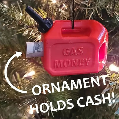 Funny Christmas Ornament Gas Money - Goats Trail Off-Road Apparel Company