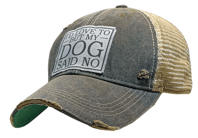 Funny Dog Hat-Distressed Snapback - Goats Trail Off-Road Apparel Company